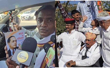 राजस्थान उपचुनाव के शपथ ग्रहण समारोह में कोई हाथ में ज्वार लेकर तो कोई संविधान की डायरी लेकर पहुंचे