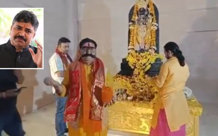 "राम मंदिर विवाद: गंगाजल छिड़कने पर BJP नेता निलंबित, कांग्रेस का प्रदर्शन और आहूजा के घर पर कालिख"