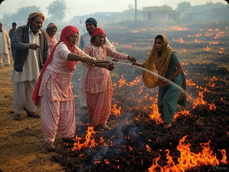 "बाड़मेर में गर्मी का कहर: मोखाब गांव आग की चपेट में, मदद को तरसते लोग"