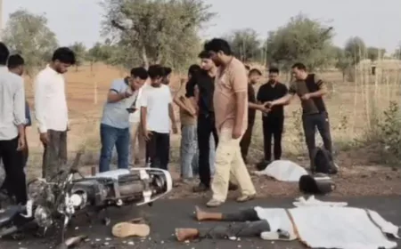 झुंझुनूं में दर्दनाक हादसा: अपनी मां के बारहवें के कार्यक्रम के लिए सामान लेने निकले थे ट्रैक्टर-ट्रॉली की टक्कर में बाइक सवार तीन युवकों की मौत