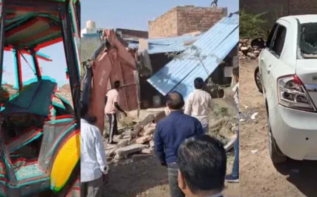 जोधपुर में अतिक्रमण हटाने गई टीम पर हिंसक हमला: 12 से अधिक कर्मचारी घायल, जेसीबी और कार में तोड़फोड़