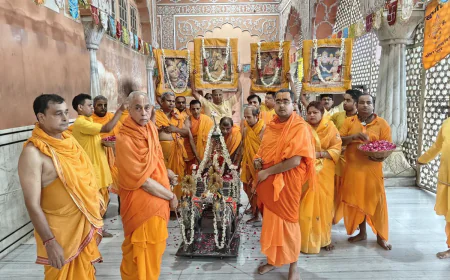 जयपुर में ठाकुर गोविंद देवजी की रथयात्रा: भक्ति की लहरों में डूबा मंदिर, श्रद्धालुओं का उमड़ा सैलाब