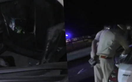 दौसा में जयपुर-आगरा हाइवे पर भीषण हादसा:कार-कैंटर की टक्कर