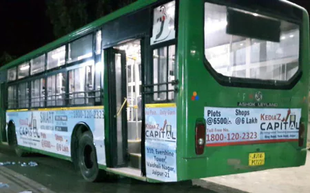 दर्दनाक सड़क हादसा: तेज रफ्तार लो फ्लोर बस ने राहगीर को कुचलकर मार डाला