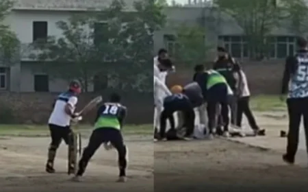 छक्के की गूंज के बीच मैदान पर छाया मातम, बल्लेबाज ने हार्ट अटैक से ग्राउंड में ही तोड़ा दम