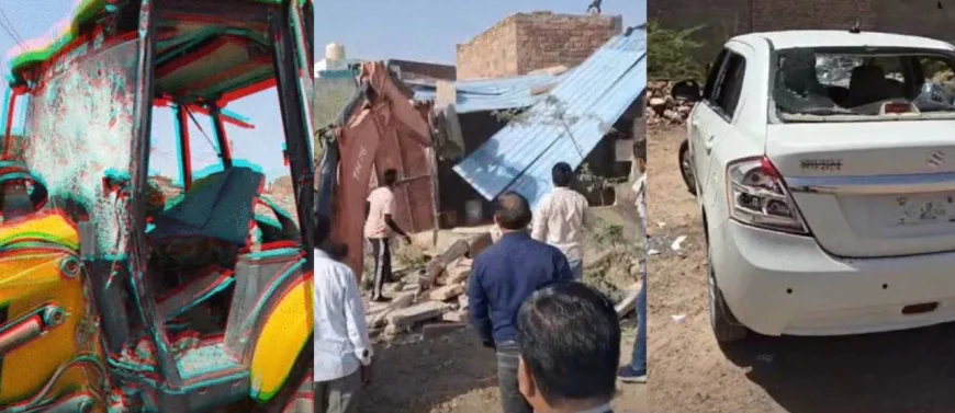 जोधपुर में अतिक्रमण हटाने गई टीम पर हिंसक हमला: 12 से अधिक कर्मचारी घायल, जेसीबी और कार में तोड़फोड़