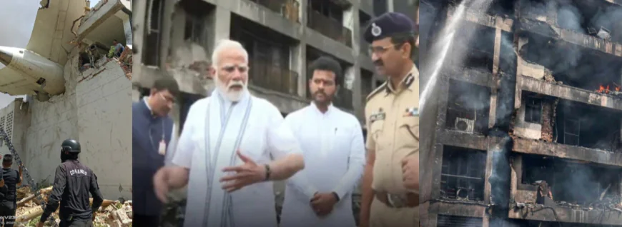 "अहमदाबाद विमान हादसा: पीएम मोदी का भावुक दौरा, क्रैश साइट से अस्पताल तक लिया जायजा"