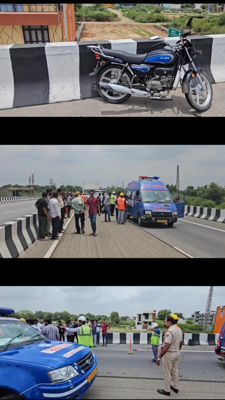 फ्लाईओवर पर युवक की निर्मम हत्या: धारदार हथियार से काटी गई गर्दन, लावारिस बाइक बरामद