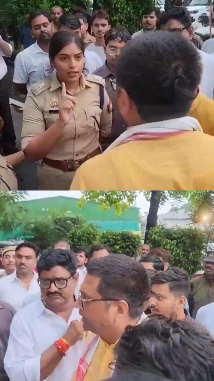 क्रिकेट मैच में एमएलसी अरुण पाठक और एडीसीपी अंजलि विश्वकर्मा की तीखी बहस, "डील" बयान पर भड़के पाठक, वीडियो वायरल