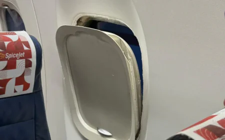 अहमदाबाद विमान हादसे के बाद एक और घटना यात्रियों की जान अटकी, खिड़की लटकी!