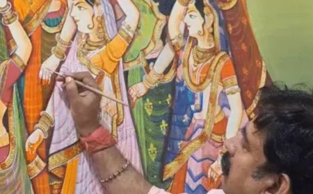 पर्यटन भवन की दीवारों पर उकेरी गई शाही परंपरा, 24 कैरेट सोने से सजी तीज माता की सवारी..