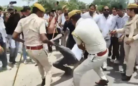 छात्रसंघ चुनाव की मांग को लेकर ABVP का उग्र प्रदर्शन, 10 छात्र हिरासत में