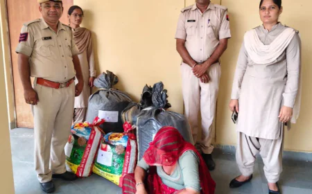 राधेश्वरी पुलिस और डीएसटी की संयुक्त कार्रवाई में महिला तस्कर गिरफ्तार, 10 लाख की डोडा पोस्त जब्त