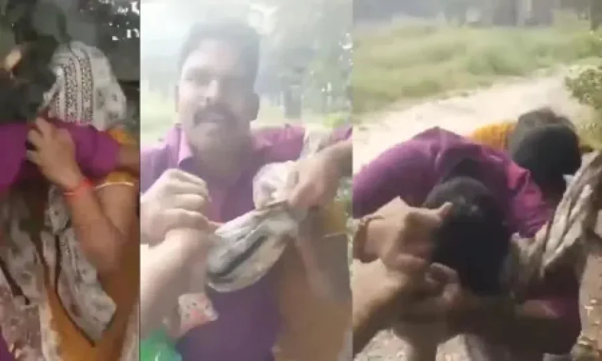 श्मशान घाट में BJP नेता की आपत्तिजनक हरकत, वीडियो वायरल