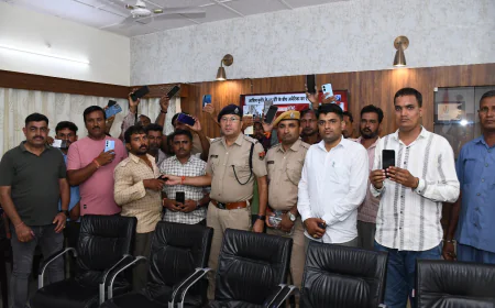 बाड़मेर पुलिस की बड़ी कामयाबी: 40 चोरी और गुम हुए मोबाइल बरामद, कीमत लगभग 8 लाख रुपये