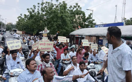 जोधपुर मंडी हड़ताल: पांचवें दिन भी जोरदार प्रदर्शन जारी, 0.5% टैक्स के खिलाफ व्यापारियों का आक्रोश.