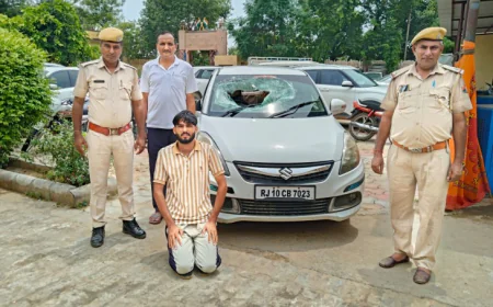 595 पव्वे अवैध शराब के साथ कार जब्त, युवक गिरफ्तार