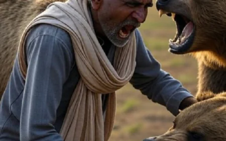 दो भालुओं का बुजुर्ग पर खौफनाक हमला, लाठी से मुकाबला कर बचाई जान.