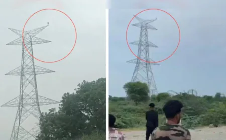 हाई टेंशन टावर पर ‘शोले’ स्टाइल ड्रामा: लव मैरिज की जिद में युवक ने रच दिया फिल्मी सीन.