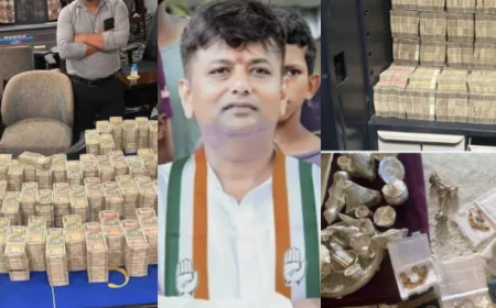 कर्नाटक के कांग्रेस विधायक केसी वीरेंद्र के घर ED की छापेमारी,12 करोड़ कैश,6 करोड़ की ज्वैलरी बरामद.
