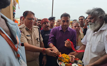 जिला कलेक्टर और DCP ने फीता काटकर मसूरिया बाबा रामदेव मेले का भव्य शुभारंभ किया.