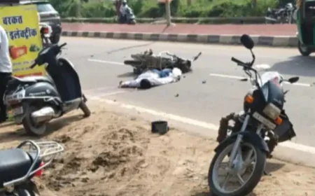 तनावड़ा फांटा पर ट्रक की टक्कर से दो मजदूरों की दर्दनाक मौत, भैरव नाले के निर्माण से बढ़ी हादसों की आशंका.