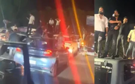 रील के चक्कर में रईसजादों ने सड़कों पर  ट्रैफिक नियमों की धज्जियां उड़ाते हुए सड़क पर मचाया उत्पात.