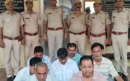 रात के छापे में पकड़े गए जुआरी, मकान मालिक की तलाश जारी,8 गिरफ्तार, 1.87 लाख रुपये जब्त