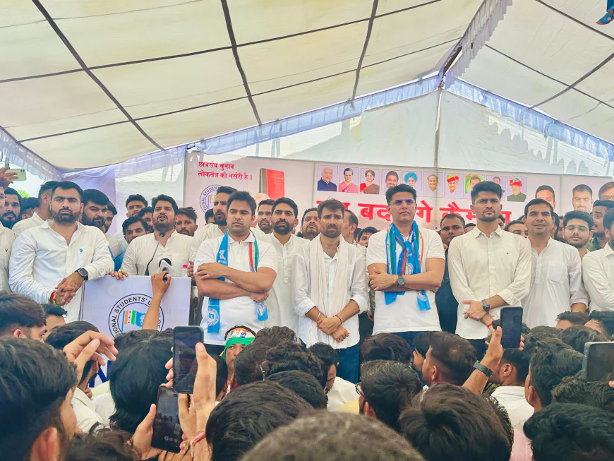 NSUI Stages Massive Protest in Jaipur Demanding Student Union Elections Plan to Gherao Chief Minister’s Residence