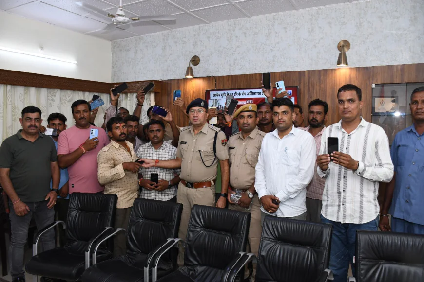 बाड़मेर पुलिस की बड़ी कामयाबी: 40 चोरी और गुम हुए मोबाइल बरामद, कीमत लगभग 8 लाख रुपये