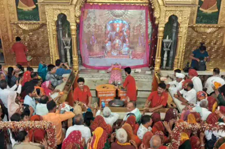 स्वर्ण मुकुट और नौलखा हार से होगा भगवान गणेश का श्रृंगार ,मोती डूंगरी गणेश मंदिर में भव्य तैयारियां शुरू