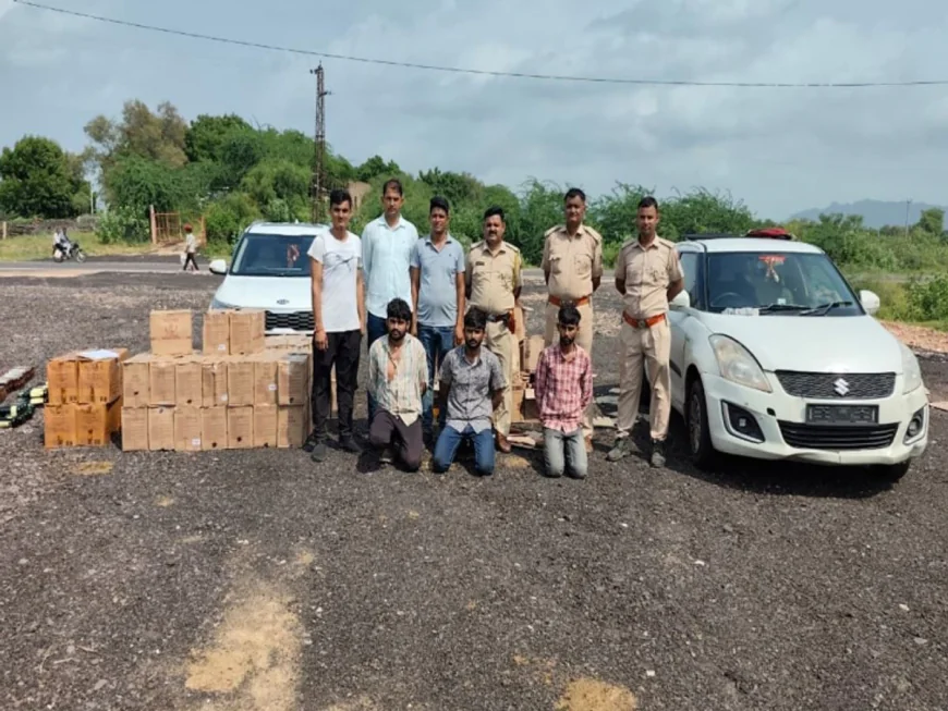 15 KM पीछा, 116 कार्टन शराब जब्त: पुलिस ने लग्जरी कारों से पकड़ी पंजाब की अवैध शराब, 3 तस्कर गिरफ्तार