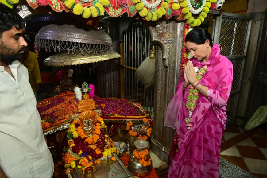 उपमुख्यमंत्री दिया कुमारी ने रामदेवरा में बाबा रामदेव के दर्शन किए, नेत्रकुंभ शिविर का लिया जायजा.
