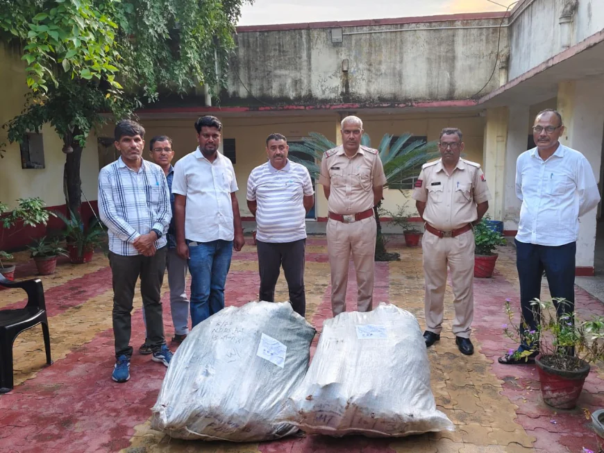 9 लाख का गांजा बाजरे की आड़ में छिपा, पुलिस ने मारा छापा