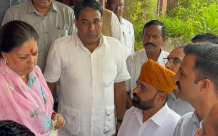 वसुंधरा राजे का जोधपुर दौरा, RSS के शीर्ष नेताओं से की मुलाकात, SI भर्ती विवाद पर अभ्यर्थियों को दिलाया.