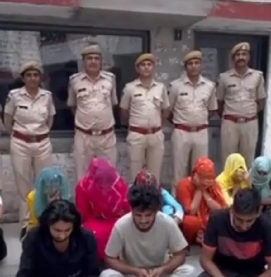स्पा सेंटर पर पुलिस का छापा, 9 थाईलैंड युवतियों समेत 17 गिरफ्तार