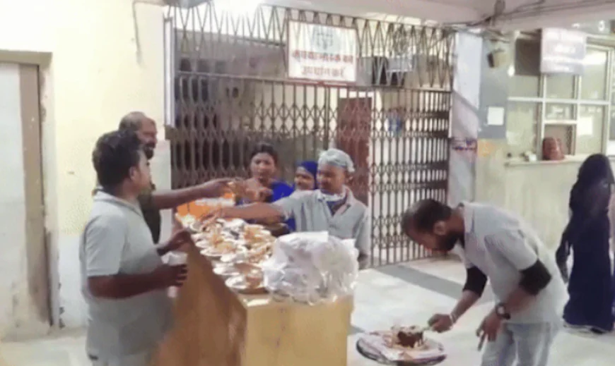 अस्पताल में जन्मदिन का तड़का: चूल्हे पर मीट, काउंटर पर समोसा, नियमों का सूप