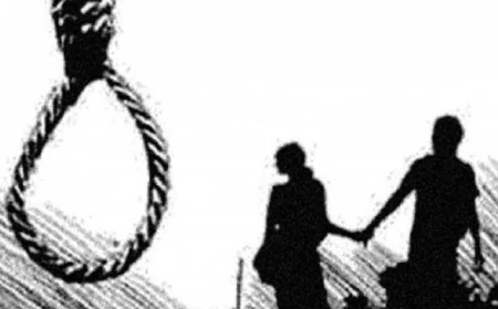 प्रेमी-प्रेमिका ने एक फंदे से लगाई फांसी, 9 दिन बाद जंगल में मिले शव....