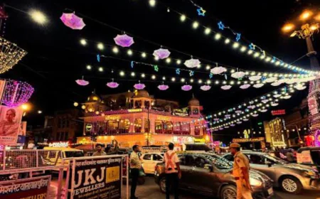 गुलाबी नगर में दिखी दिवाली की चमक , सड़कों की रौनक