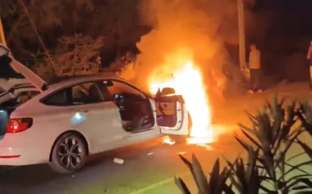 सीकर में BMW कार में लगी आग: हरियाणा से जयपुर जा रहे परिवार की जान पर बनी, 6 लोगों ने कूदकर बचाई जान