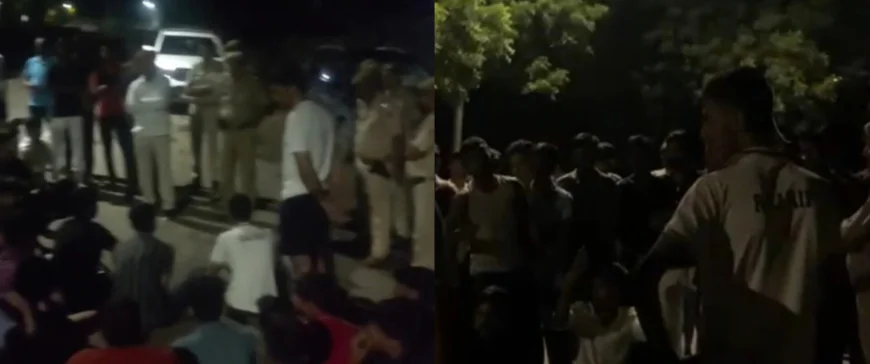 शराब के नशे में पुलिस अधिकारी की गाड़ी ने मारी टक्कर, युवक गंभीर रूप से घायल, राजपूत समाज का उग्र प्रदर्शन.