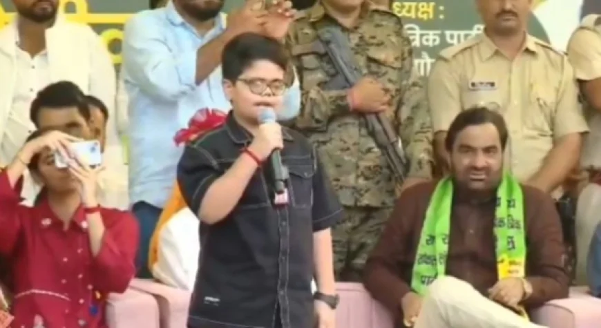 हनुमान बेनीवाल के बेटे आशुतोष का 'सभागार' में जोशीला भाषण.