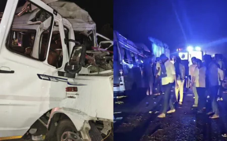 राजस्थान में भयानक सड़क हादसा श्रद्धालुओं से भरी बस खड़े ट्रेलर से टकराई, 18 की दर्दनाक मौत!