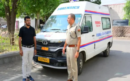 बाड़मेर पुलिस को मिली नई मोबाइल फोरेंसिक लैब वैन: घटना स्थल पर ही सबूतों की 14 प्रकार से होगी जांच, आरोपियों को पकड़ने में मिलेगी बड़ी मदद