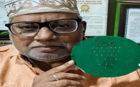 उदयपुर के स्वर्ण शिल्पी डॉ. इकबाल सक्का: भारतीय हॉकी शताब्दी पर विश्व की सबसे छोटी हॉकी स्टिक की अनोखी सूक्ष्म कलाकृति