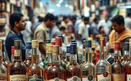 चौराहे पर शराब का ठेका  महिलाओं और बच्चों के लिया बना खतरा ग्रामीणों में अब आंदोलन की आग!