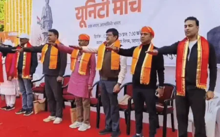 सरदार पटेल की 150वीं जयंती पर उदयपुर में जोशोखरोश से मनाया गया 'राष्ट्रीय एकता दिवस', स्वदेशी अपनाने की शपथ के साथ युवाओं ने निकाली भव्य यूनिटी मार्च