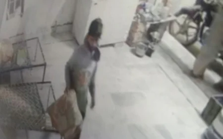 बीकानेर: नकदी लूटने की नाकाम कोशिश में चोर ने बैंक से बंदूक और 27 कारतूस उड़ा लिए, सीसीटीवी में कैद हुई पूरी घटना