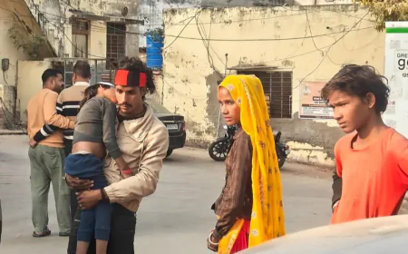 नदबई में दो अलग-अलग सड़क हादसों में 4 साल की मासूम बच्ची और 22 साल का युवक गंभीर रूप से घायल