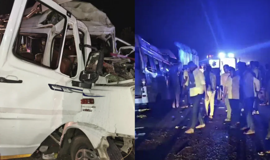 राजस्थान में भयानक सड़क हादसा श्रद्धालुओं से भरी बस खड़े ट्रेलर से टकराई, 18 की दर्दनाक मौत!